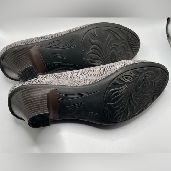 Women's Earth Bijou Grey Printed Suede block heel 7.5 Wide - Picture 5 of 7